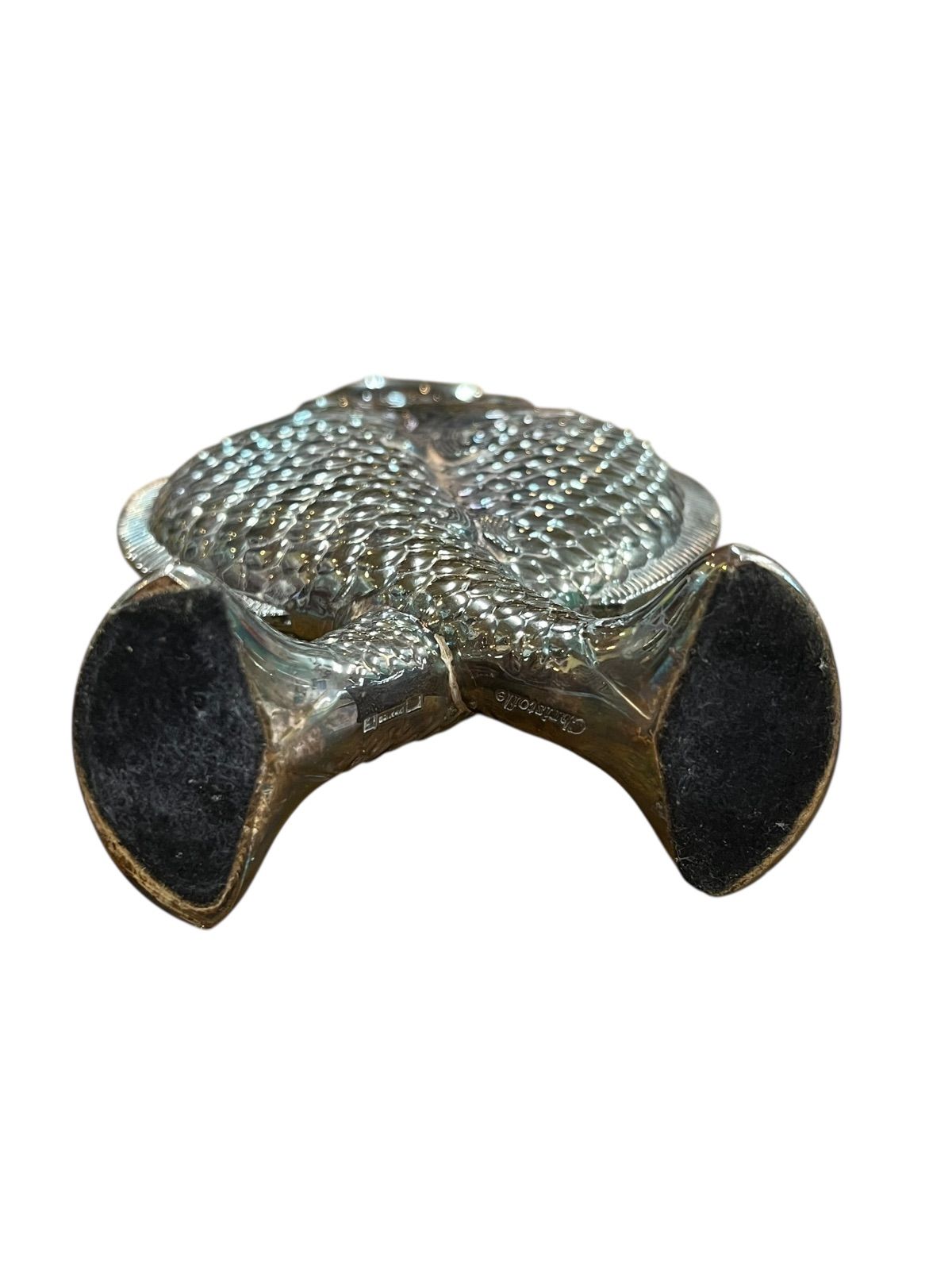 Christofle 花瓶 2匹の魚 クリストフル インテリア 銀メッキ