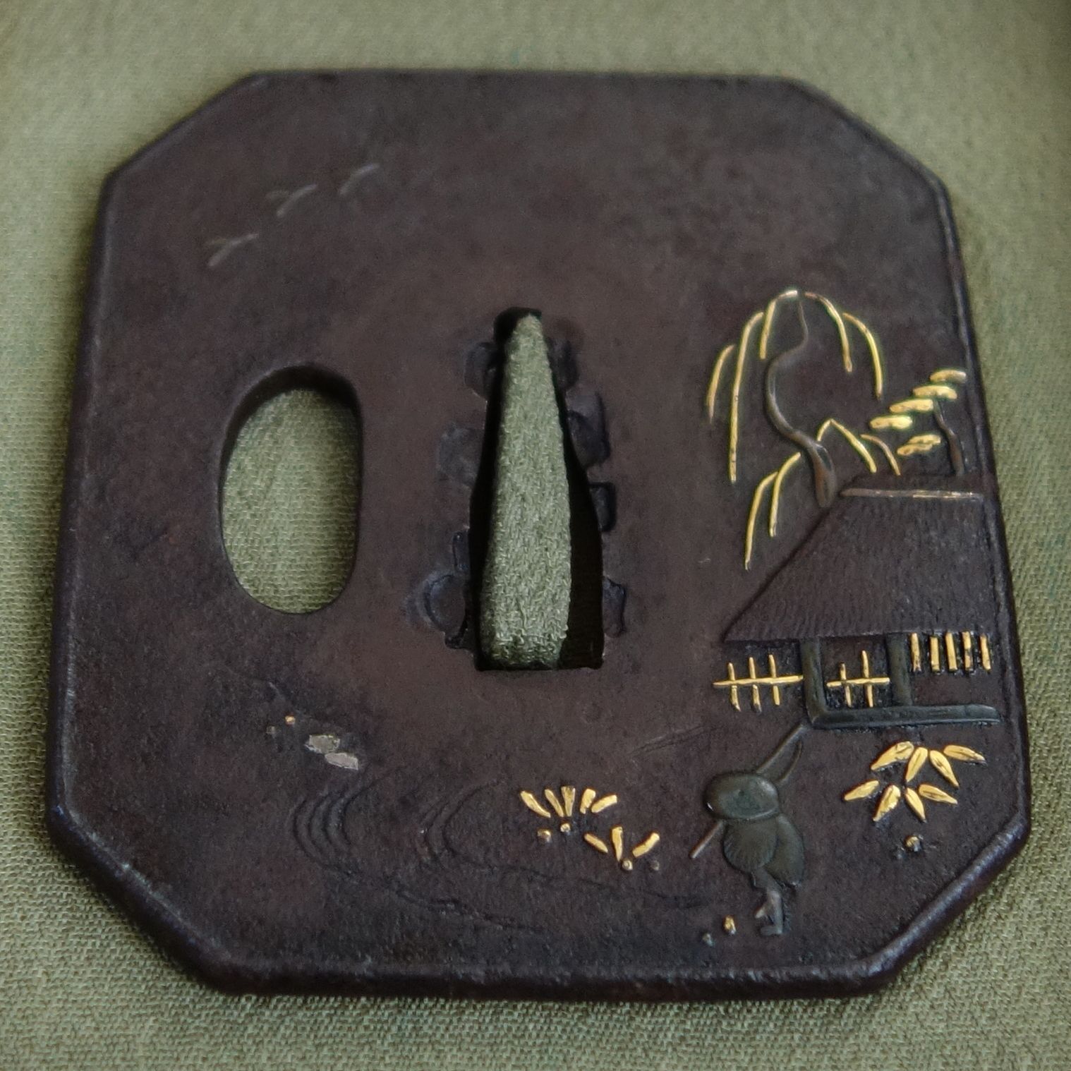 刀装具 武具 鍔 鐔 鞘 ハバキ 拵え 金象嵌 鮫皮 鯉口 江戸時代前期 刀