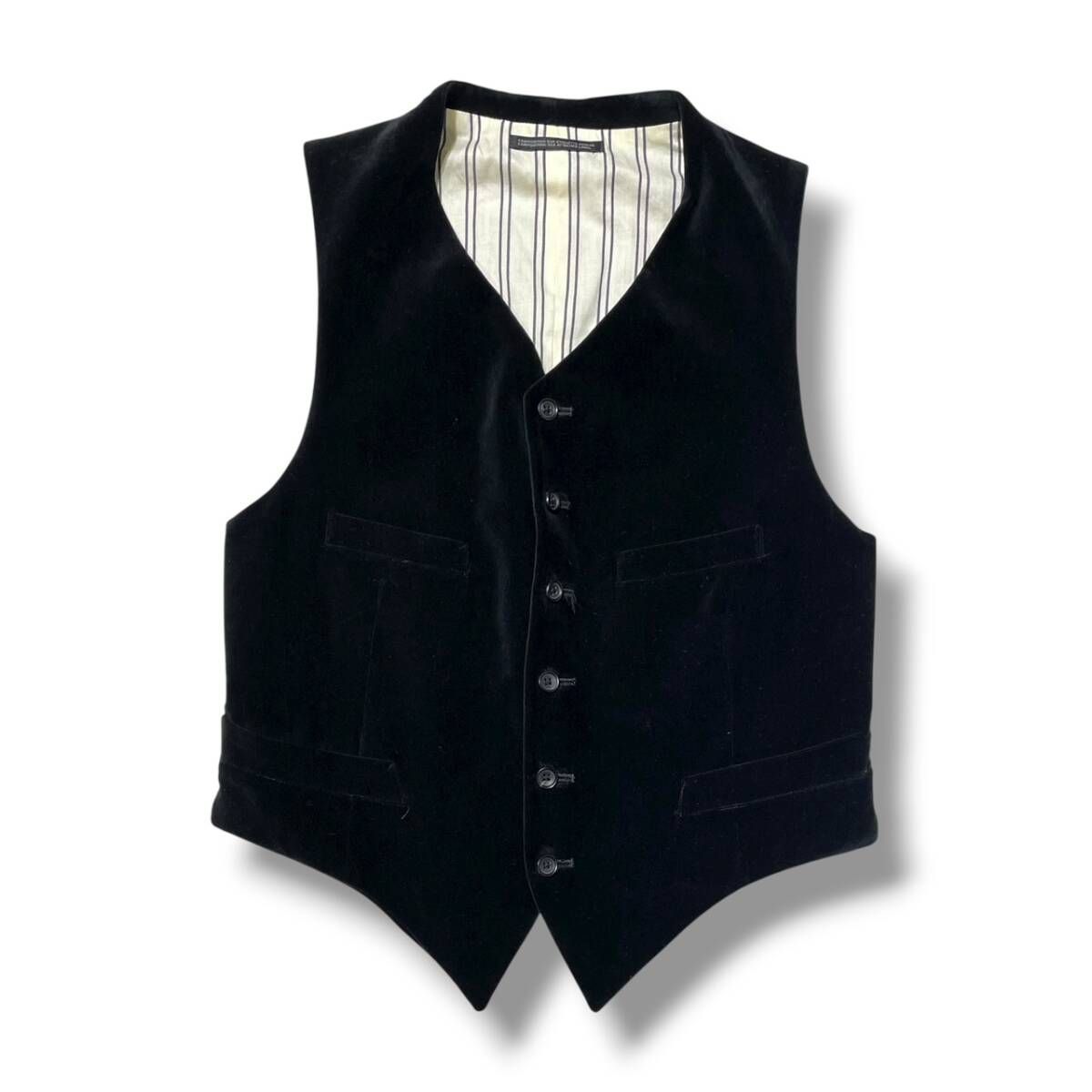 22AW YOHJI YAMAMOTO POUR HOMME ベスト コットンベルベットベスト