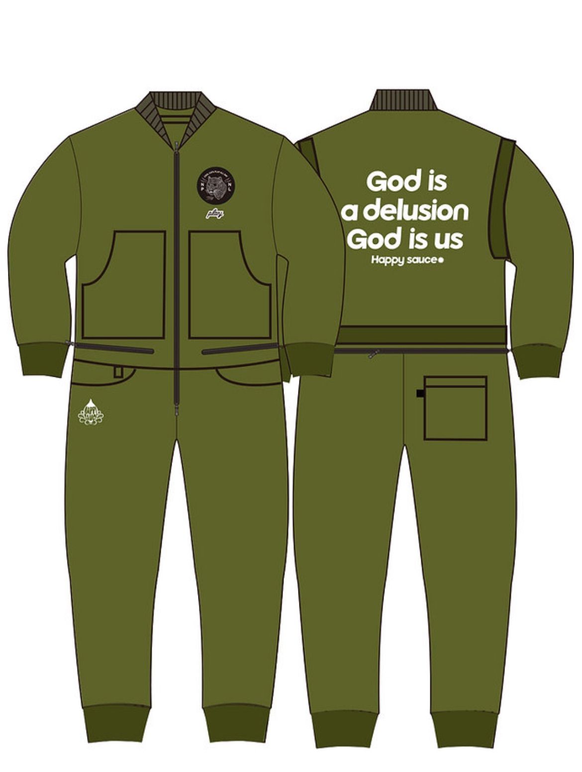 P01 M L XL ジャンプスーツ ジッパー SUPER ALLINONE Anytime,anywhere