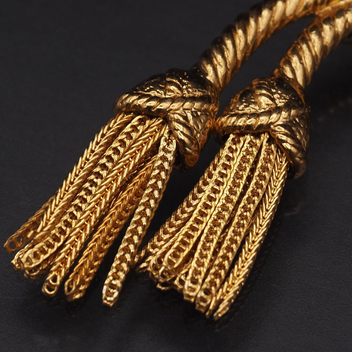 J661 SONIA RYKIEL BIJOUX ソニアリキエル ブローチ ゴールド ロープ