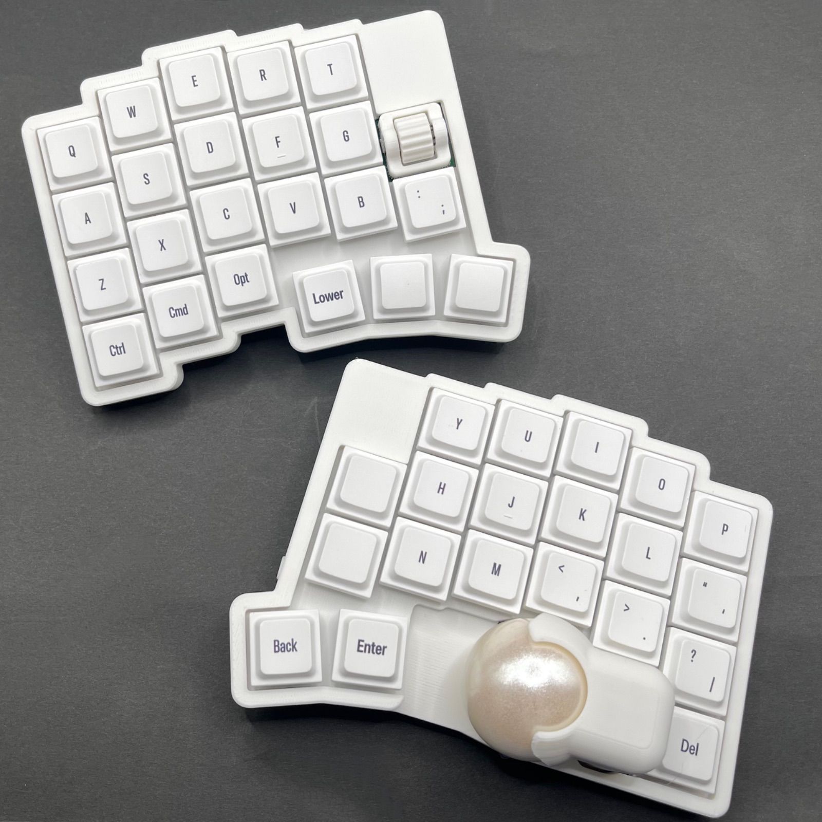 roBa LP ブラック 組立て済み トラックボール付きキーボード 分割