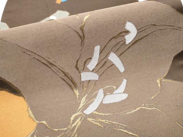 平和屋着物○世界的人形師 辻村寿三郎 ジュサブロー 六通柄袋帯 舞花文