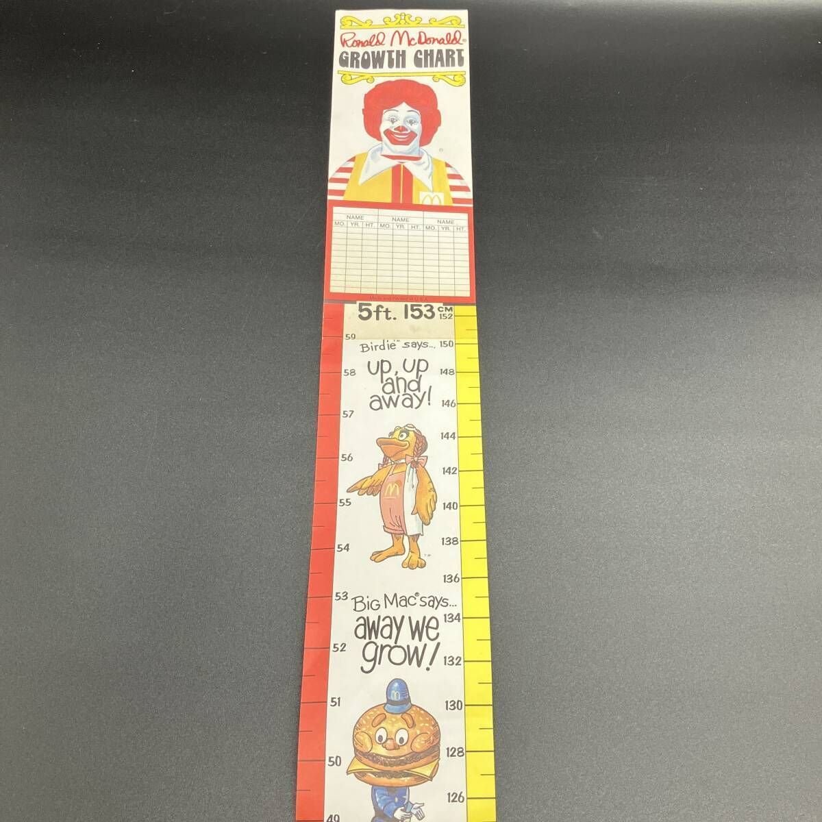 マクドナルド 1981 ロナルド 身長計 ポスター 看板 サイン McDonald's