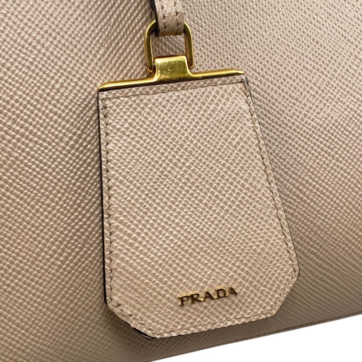 極美品✨プラダ サフィアーノキュイール ハンドバッグ ベージュ 1BG887