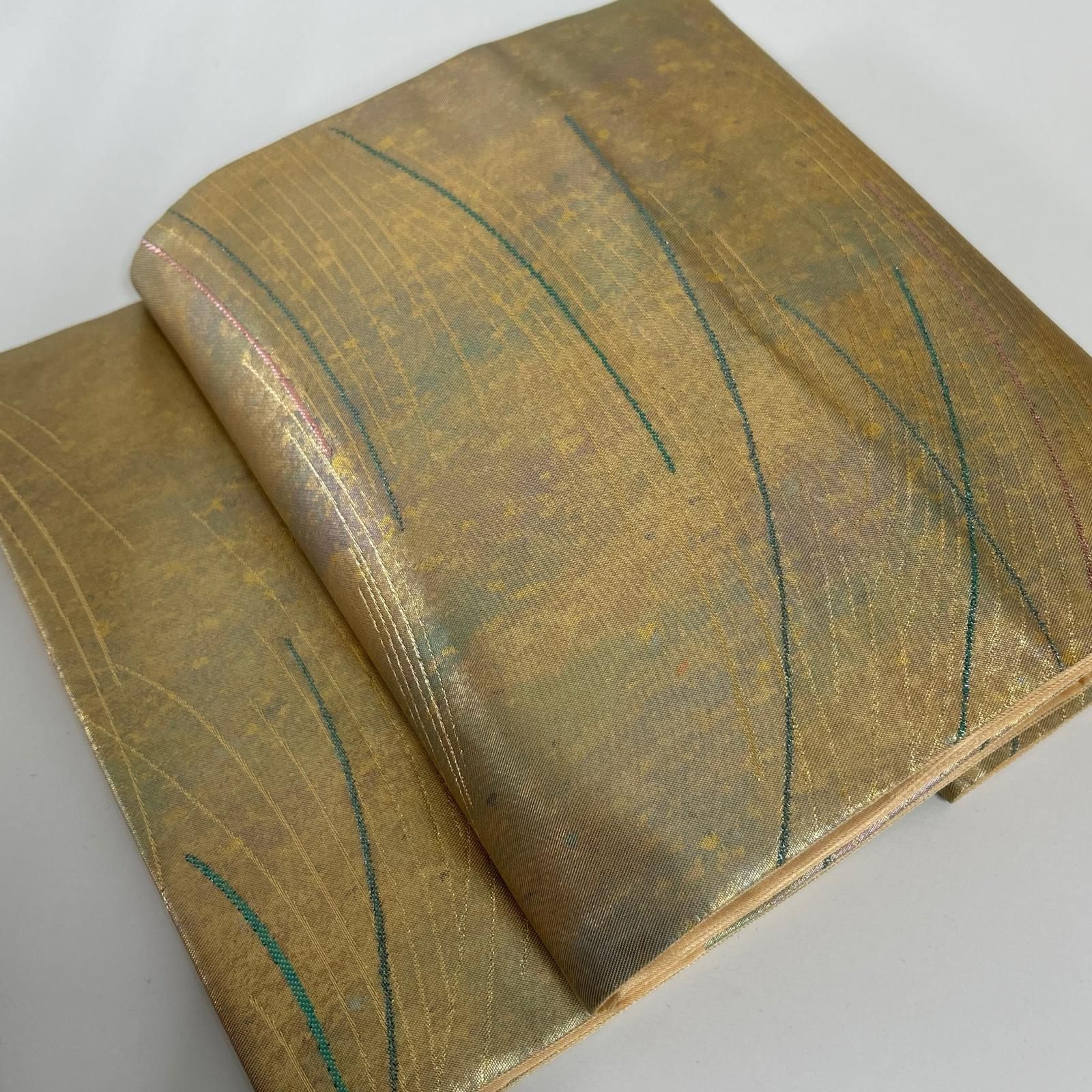 京袋帯 正絹 引き箔 煌めく加工 上品 MA-3647 - メルカリ