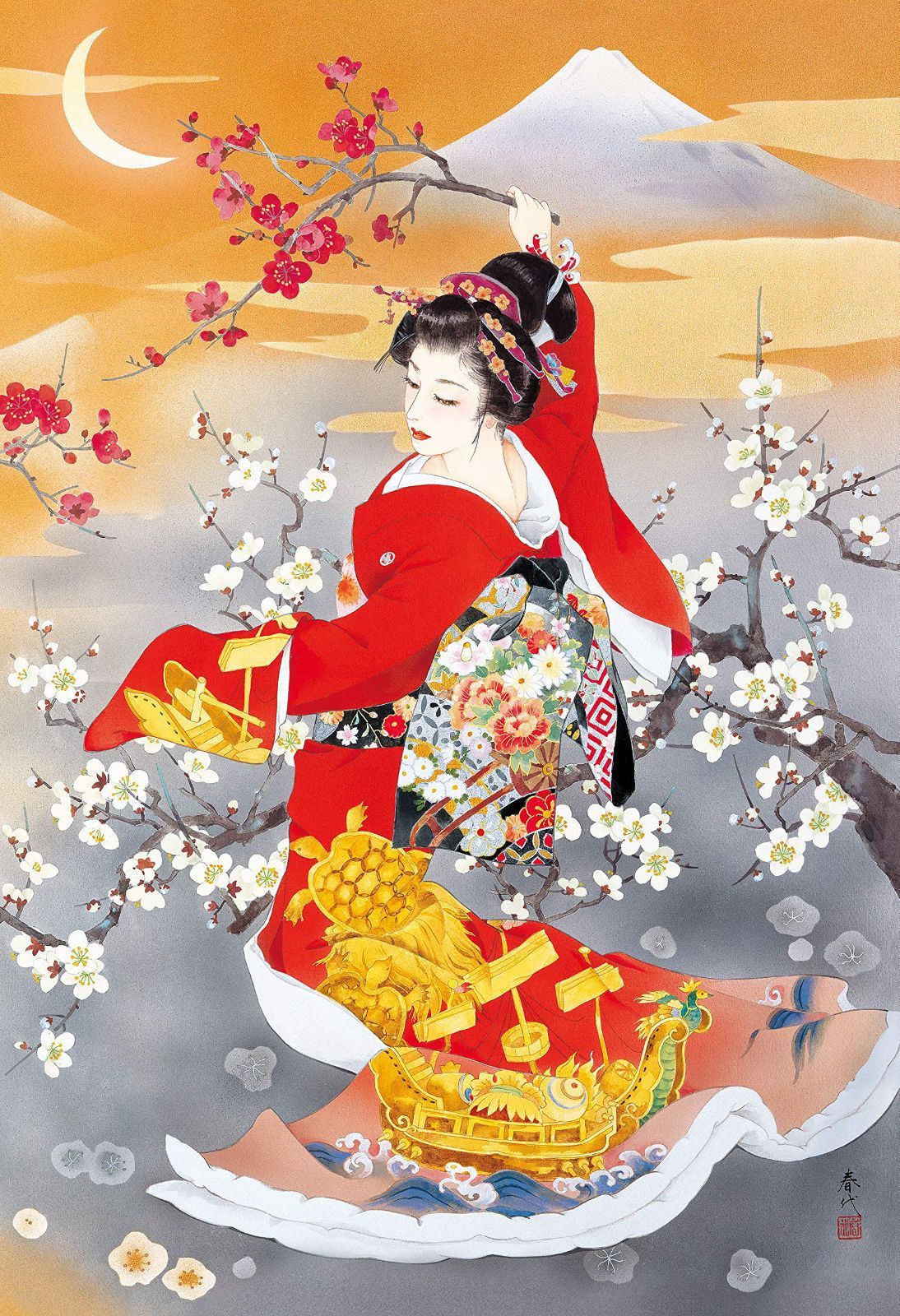 在庫セール】エポック社 300ピース ジグソーパズル イラスト/アート 春