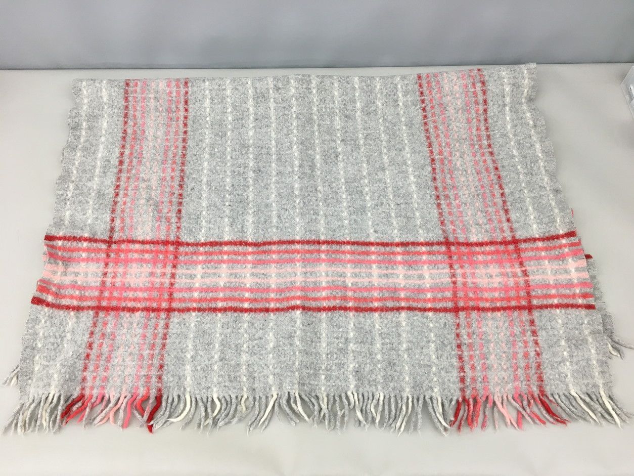 クリッパン KLIPPAN ブランケット レディース グレー×ピンク eco wool