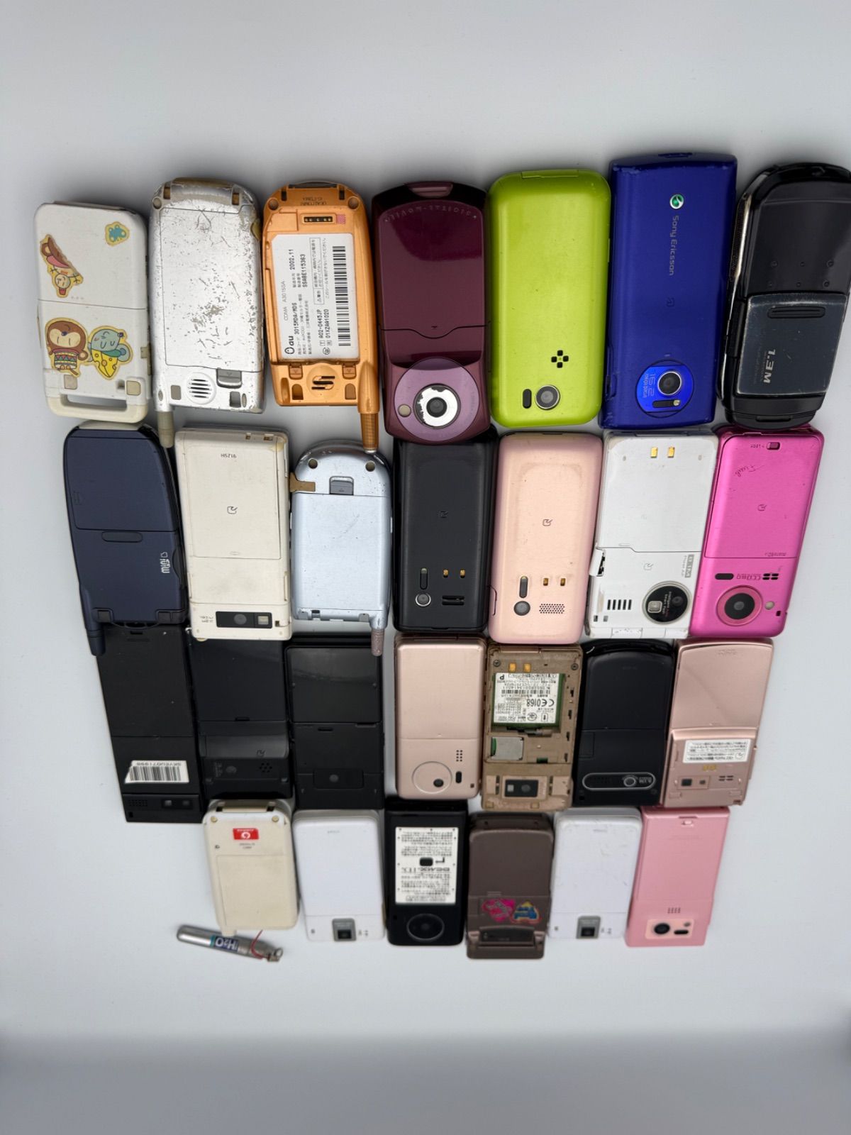③ ジャンク品 部品取り 携帯電話 ガラケー 27点まとめ売り レトロ携帯