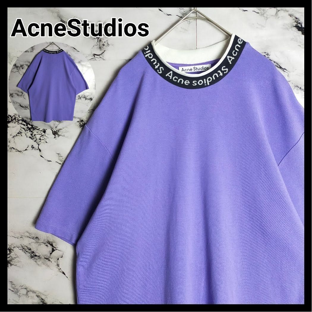 人気カラー】アクネストゥディオズ☆首元ロゴモックネックTシャツ 入手