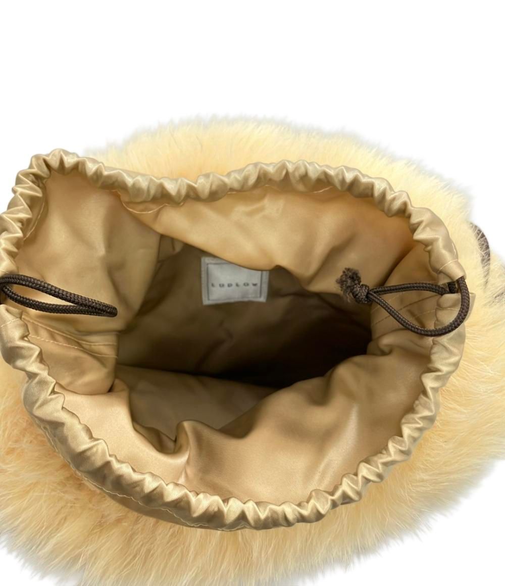 美品 ラドロー ハンドバッグ 巾着バッグ ファー レディース LUDLOW