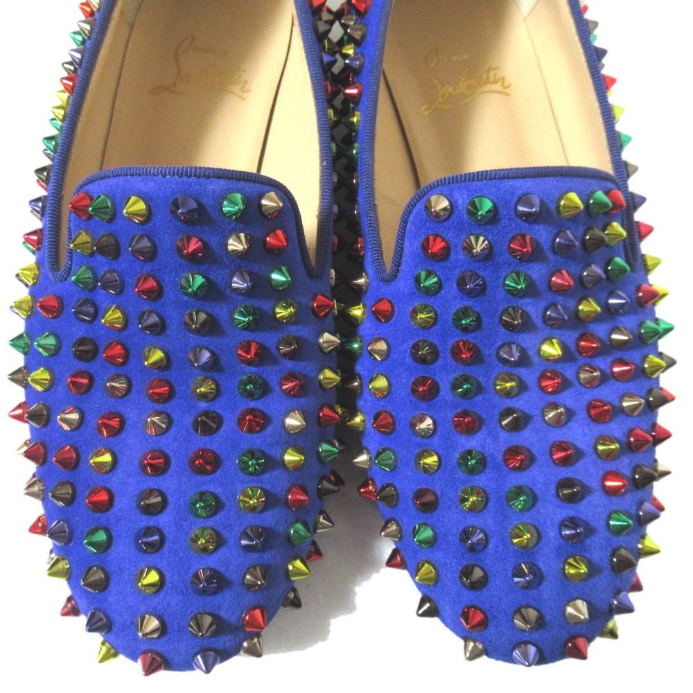 美品 Christian Louboutin クリスチャンルブタン ROLLING SPIKES FLAT