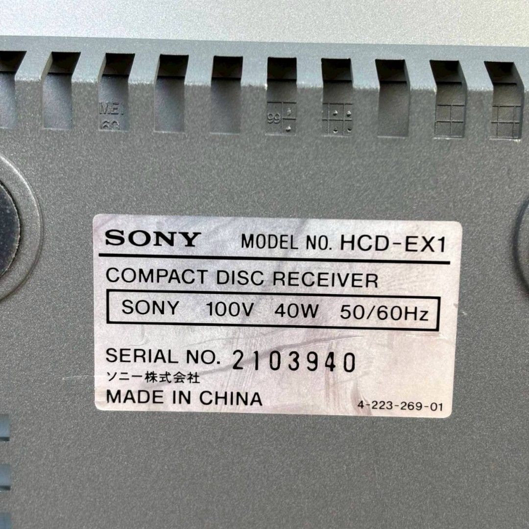 SONY ミニコンポ HCD-EX1 CDレシーバー SS-CEX1 スピーカー 922 - メルカリ