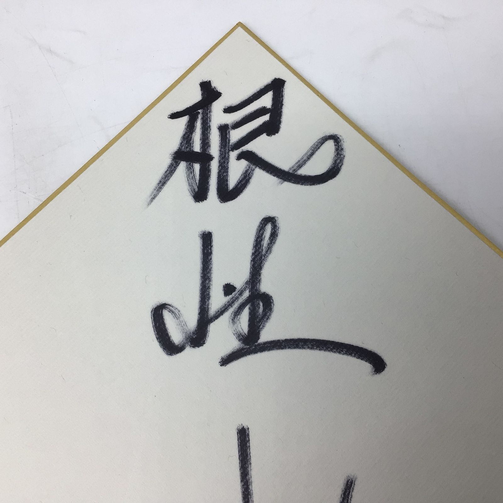 2261 【直筆サイン色紙】小林邦昭 虎ハンター 根性 写真付き 新日本