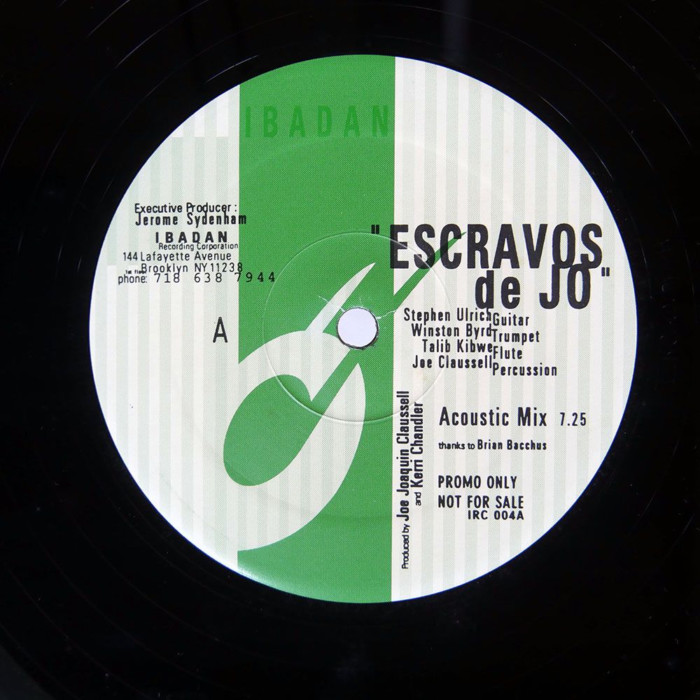 見本盤 US盤 JOE CLAUSSELL/ESCRAVOS DE JO/IBADAN IRC004 12 - メルカリ