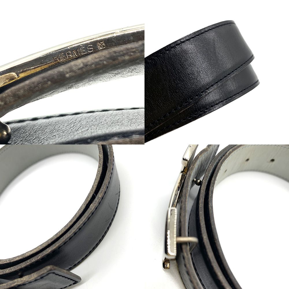 エルメス コンスタンス リバーシブルベルト シルバー金具 Hバックル