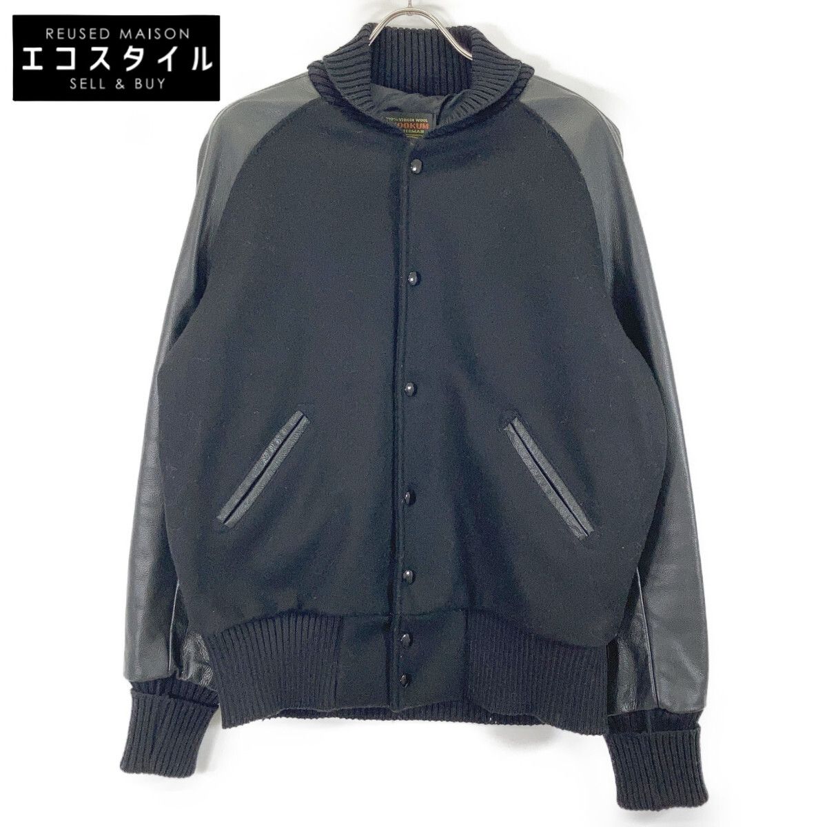 SKOOKUM スクーカム ﾌﾞﾗｯｸ ｳｰﾙ×ﾚｻﾞｰ 異素材切り替え ｽﾀｼﾞｬﾝ 38 - メルカリ