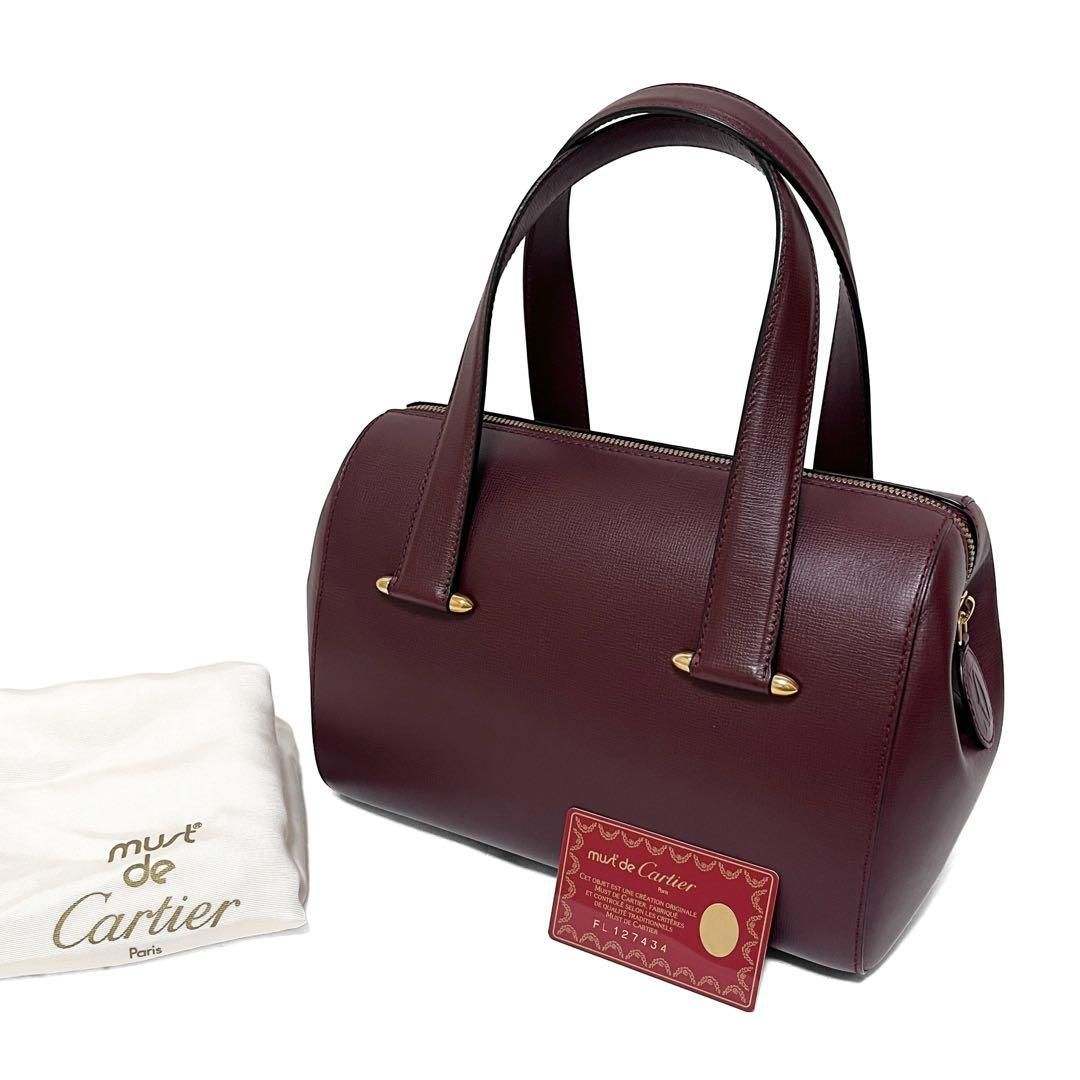 Cartier カルティエ ミニボストンバッグ ハンドバッグ マストライン