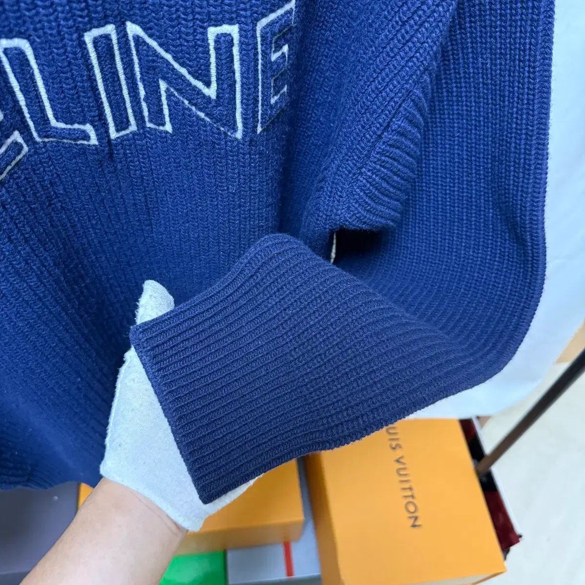 オーバーサイズ XS / 新モデル セリーヌ リブド ウール ニット