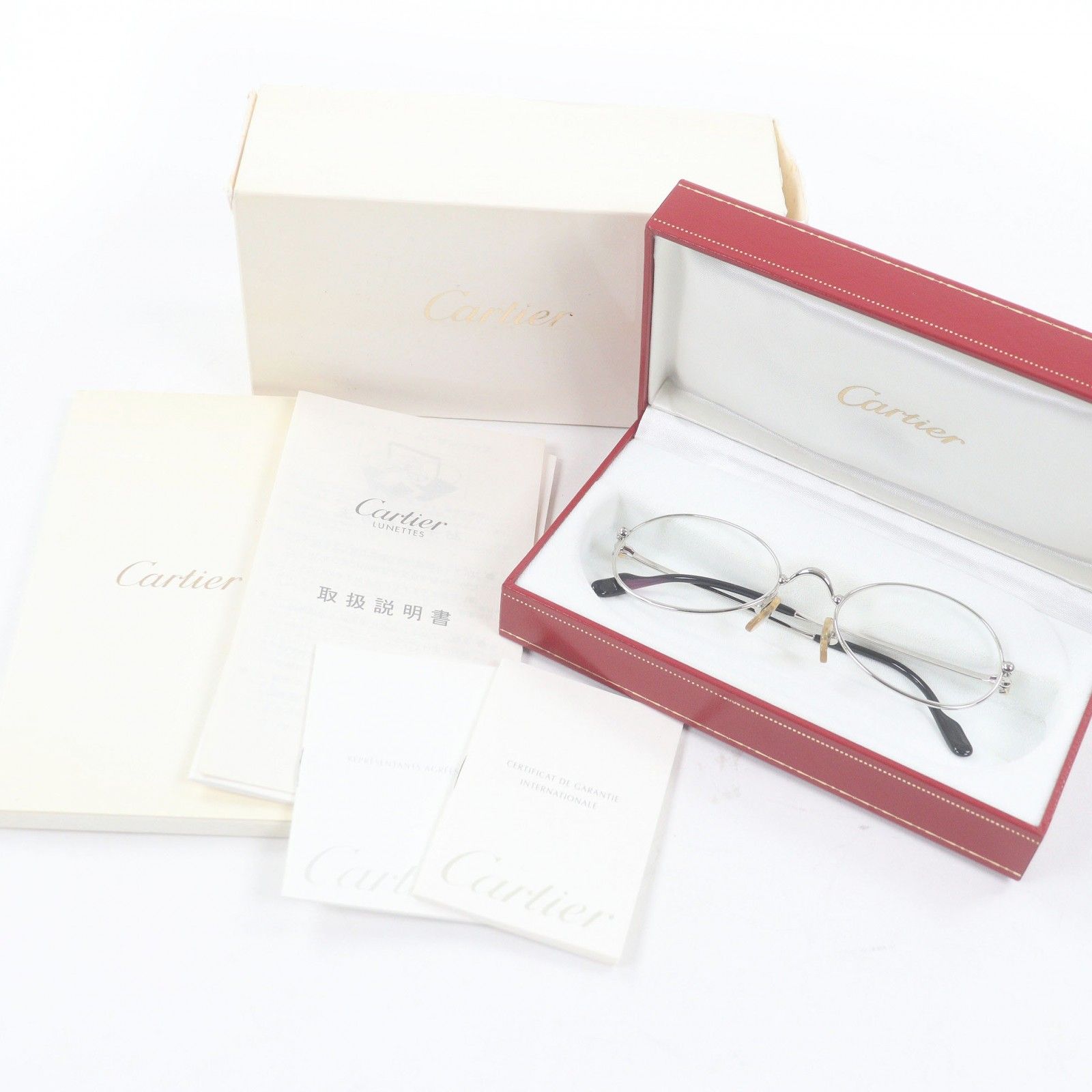 美品□Cartier カルティエ 135 トリニティ メガネ 眼鏡 アイウェア