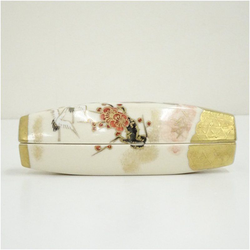 京焼 橋本永豊造 色絵ぶりぶり香合（共箱） 茶道具 茶道 香道 香道具