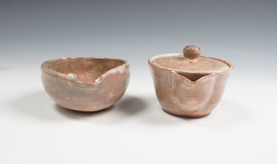 十二代 田原陶兵衛 萩焼 萩煎茶器 急須 湯冷し 茶碗 共箱 茶道具