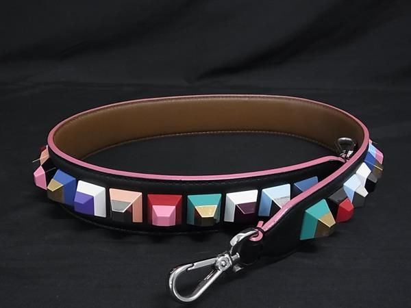 □美品□ FENDI フェンディ ストラップユー レザー スタッズ バッグ用