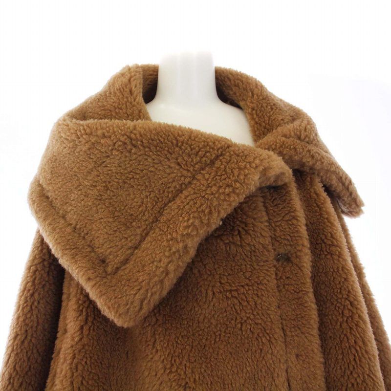 マックスマーラ MAX MARA テディベア ケープコート ポンチョ キャメル