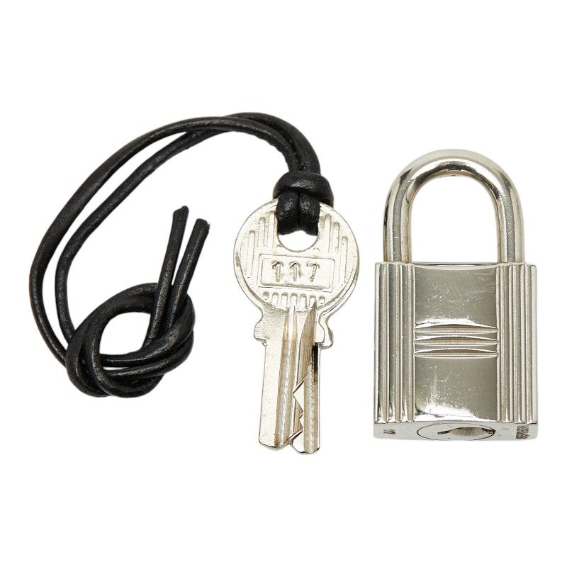 エルメス カデナ 南京錠 カギ セット シルバー メタル レディース