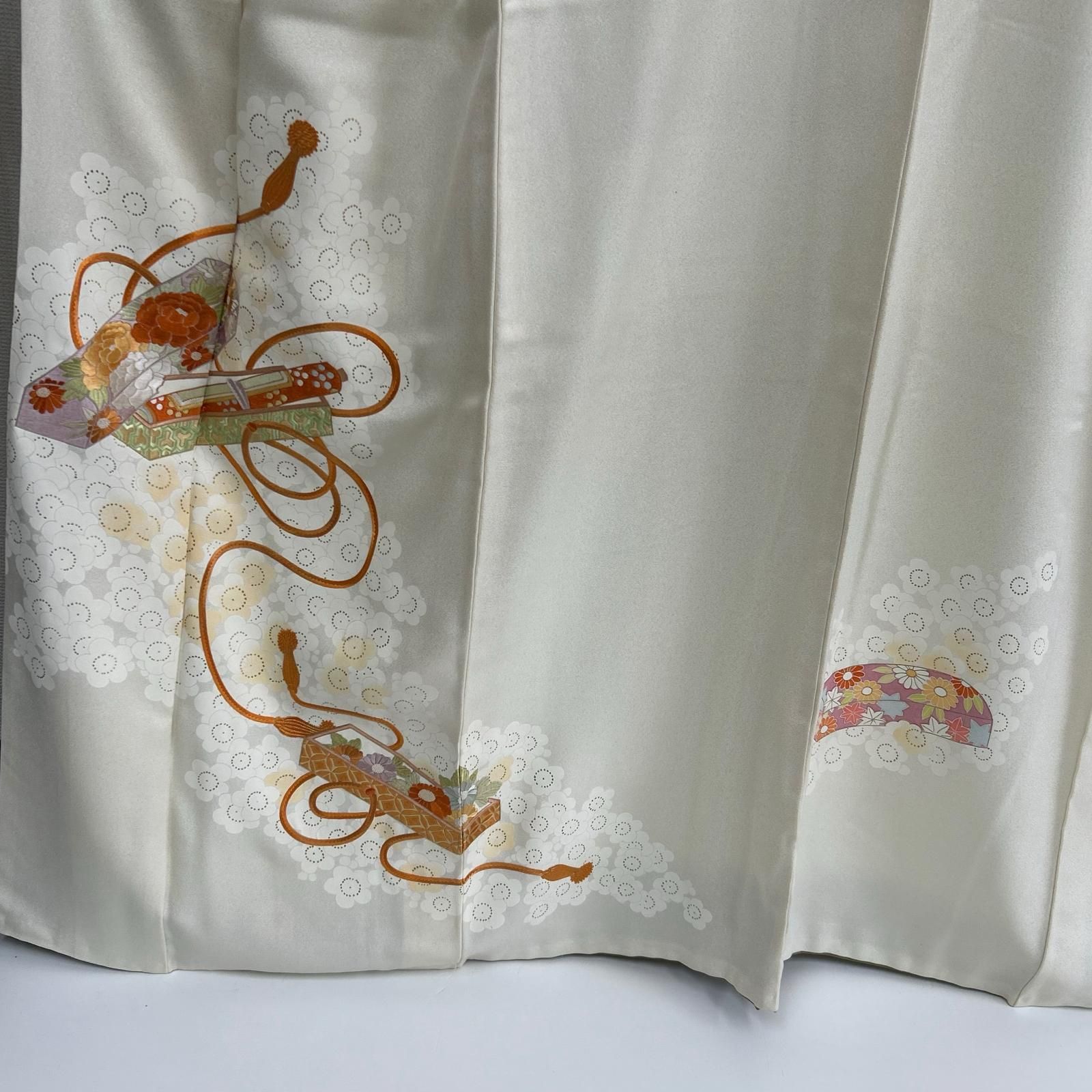 付下げ 刺繍 相良刺繍 裄66 金彩 紋無し 正絹 着物 MK-4140 - メルカリ