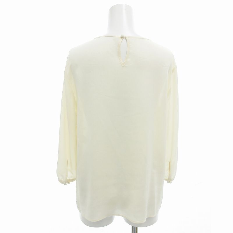 アナイ ANAYI フリルシャツ ブラウス シアー 長袖 38 白 ホワイト /FF