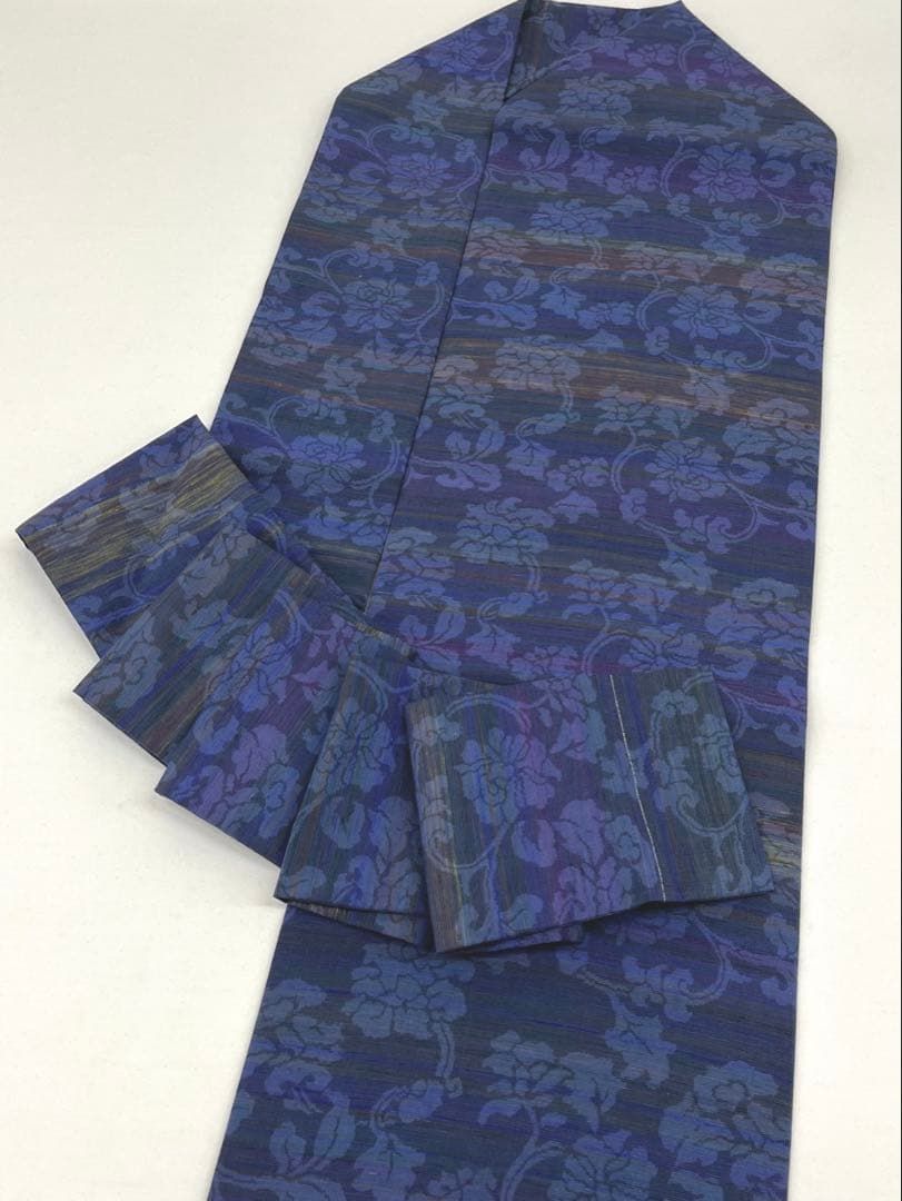 結城紬 全通 九寸名古屋帯 未使用品 正絹 Q1155 - メルカリ