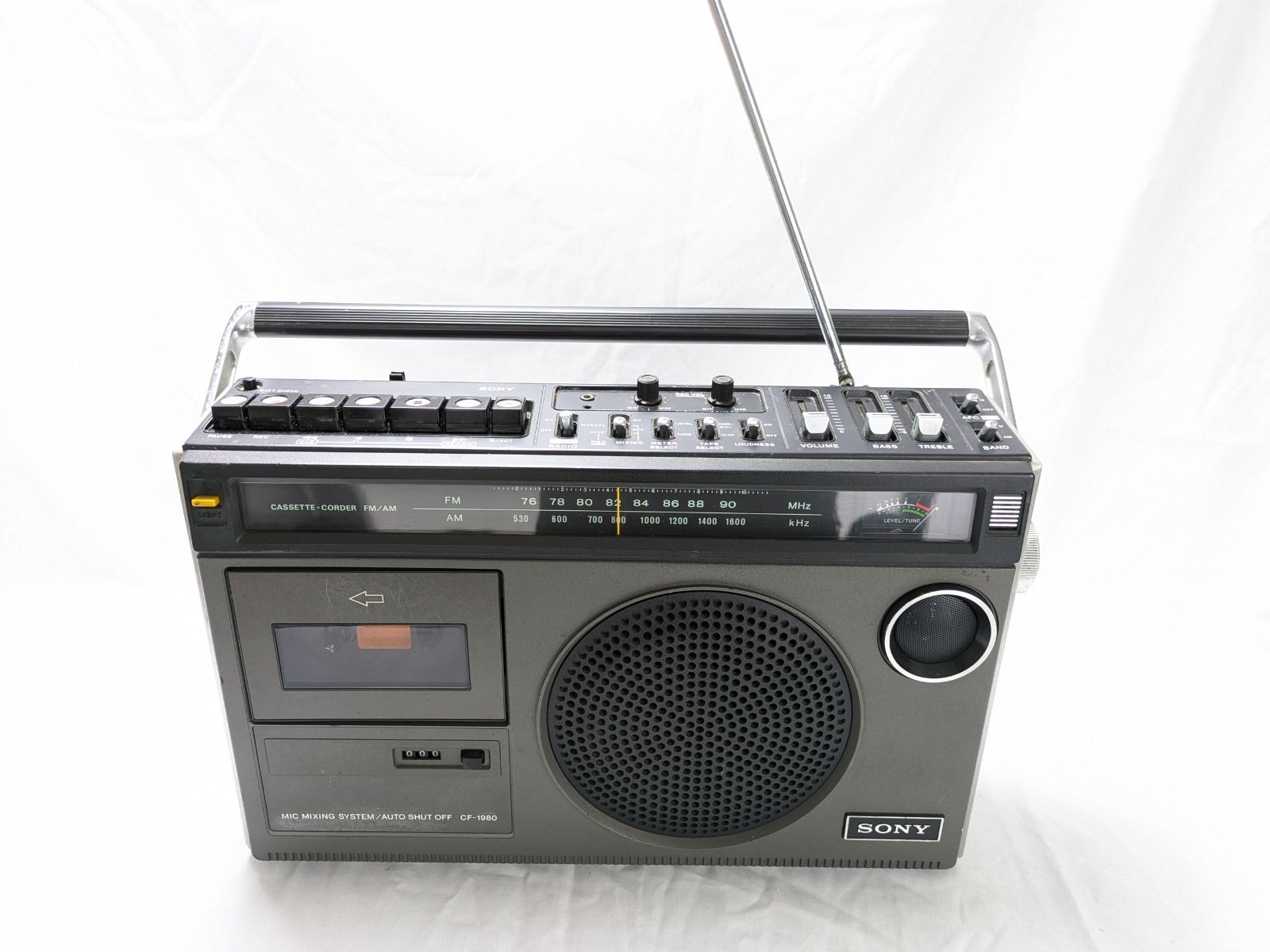 バナナ】ジャンク品 SONY/ソニー FM/AMモノラルラジカセ CF-1980 本体