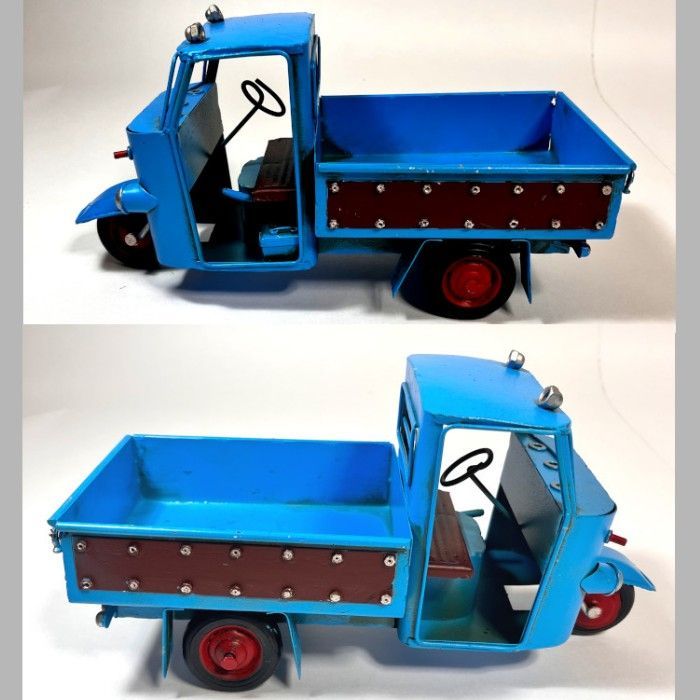 ブリキ ファーマートラック 青 三輪 コレクション おもちゃ アメリカン