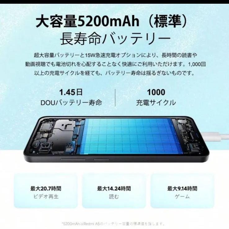Xiaomi Redmi A5 3GB+64GB グローバルバージョンスマートフォン