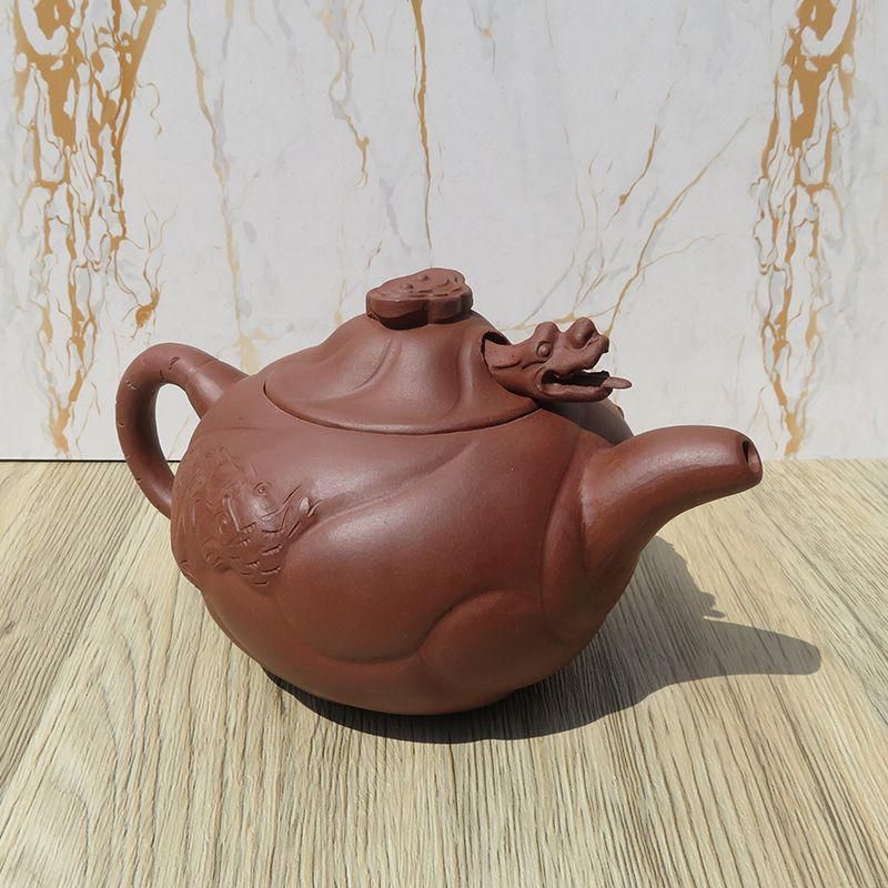 AH69 大甕焼 おおみか焼 鉄釉抜絵皿 大皿 飾り皿 ざくろ図 共箱栞 未