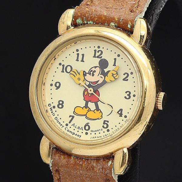 セイコー アルバ ミッキーマウス V811-0550 QZ アイボリー文字盤