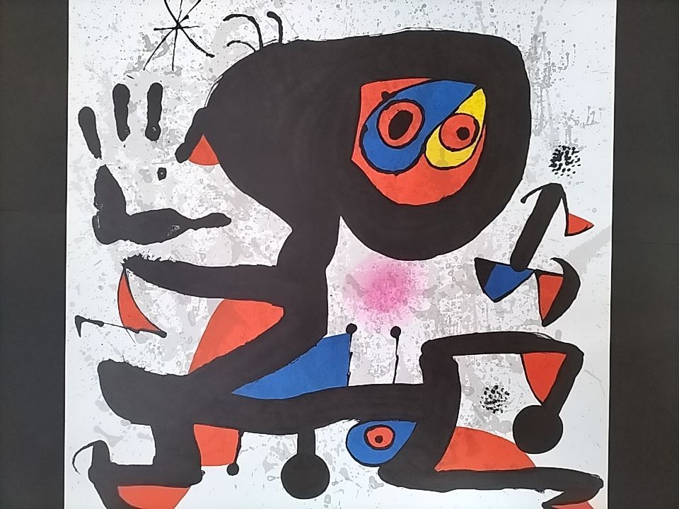 逆立ちをする人 絵画 額縁入り M.Onishi 逆立ちをする人 絵画 額縁入り