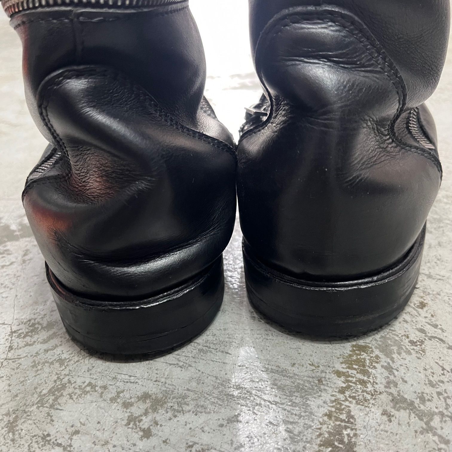 RAF SIMONS 06AW スパイラルジップ レザー ブーツ ラフシモンズ 10026