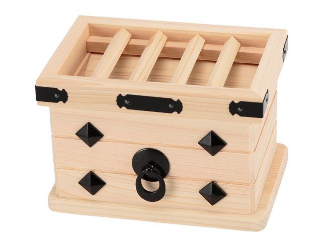 からくり貯金箱 黒金具桧 (三重) - メルカリ