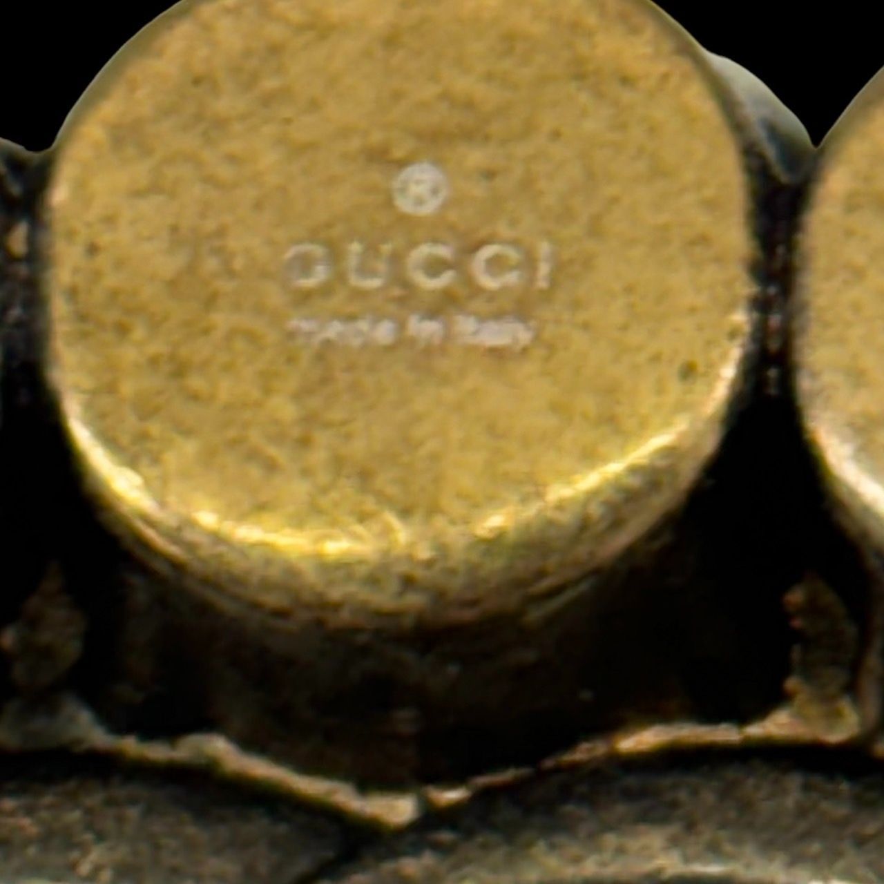 GUCCI グッチ ブローチ GGマーモント GG柄 ラインストーン クリスタル