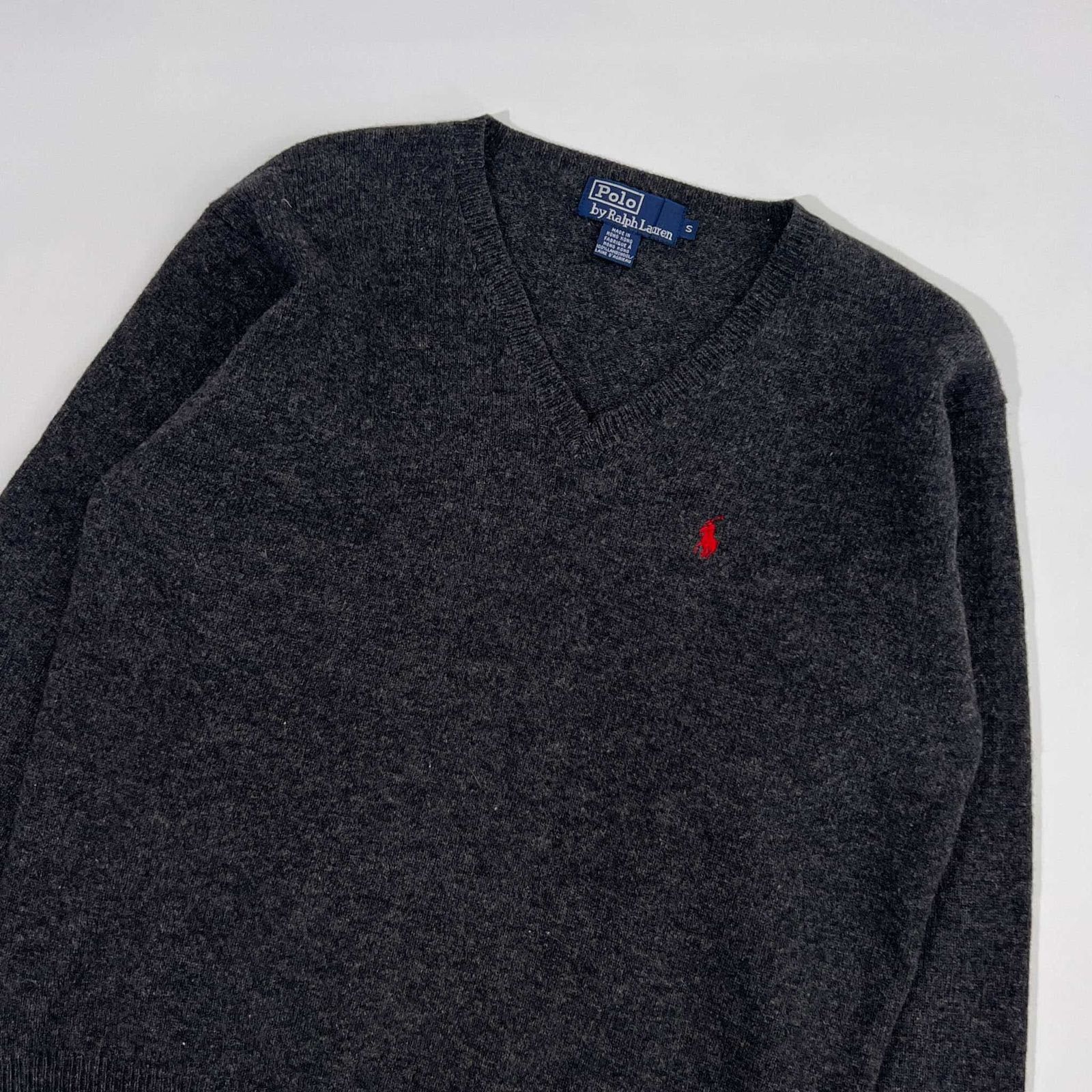 90s Polo Ralph Lauren ポロラルフローレン Vネック ウール ニット