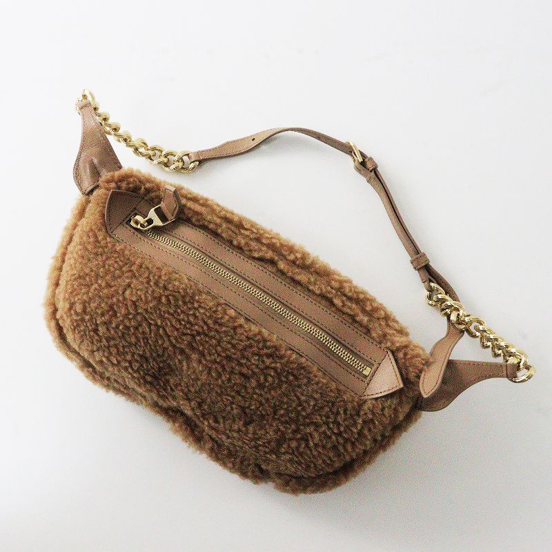 美品 マックスマーラ MaxMara テディベア ウエストバッグ/ブラウン