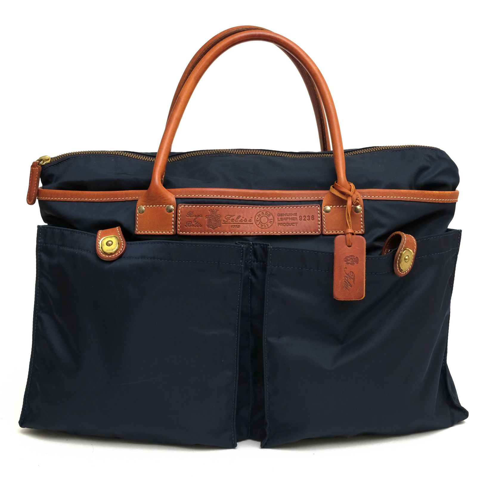 ⭐美品⭐Felisi ブリーフケース 9236/DS ネイビー ブラック Amazon.co