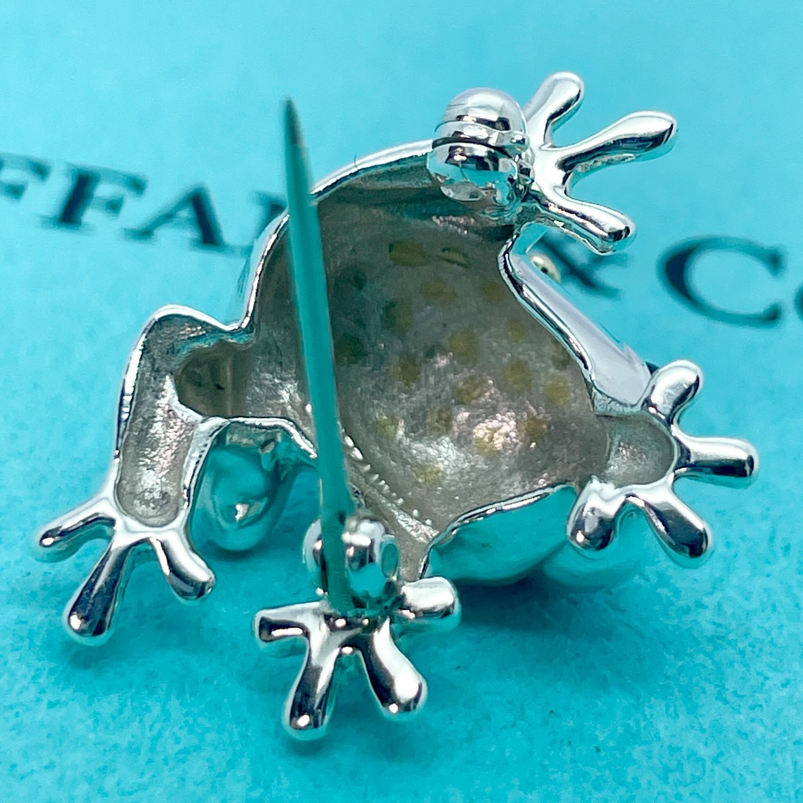 希少 ティファニー カエル ブローチ コンビ シルバー925×K18(750