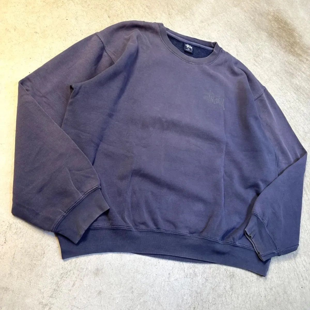 90s STUSSY old stussy 紺タグ USA製 スウェット ドラゴン 龍 ナス紺