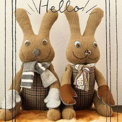 ミナペルホネンハギレを使用したハンドメイドうさぎのぬいぐるみM