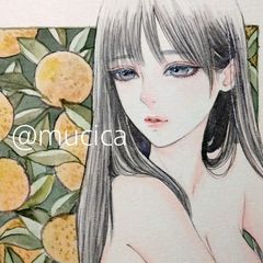 肉筆原画 水彩画 手描きイラスト 美人画 ヌード 絵画 裸婦画