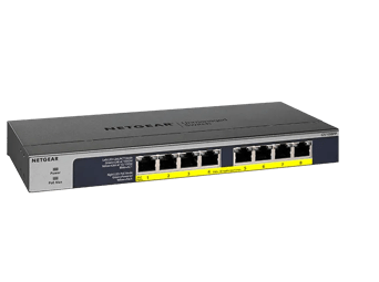 Unmanaged PoE+ Switch With 8 Ports and 123W - GS108PP - NETGEAR