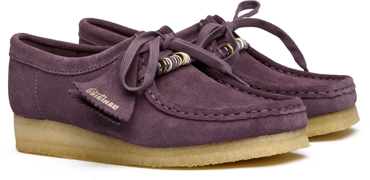 Womens Clarks Wallabee Shoes In Purple | Soletrader
